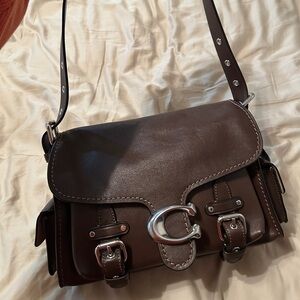 Coach Western Tabby Brown Leather Shoulder Bag